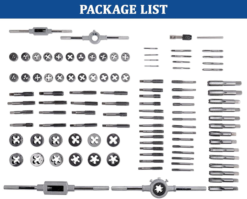 110 PCS Metric Tap and Die Set with Storage V8976