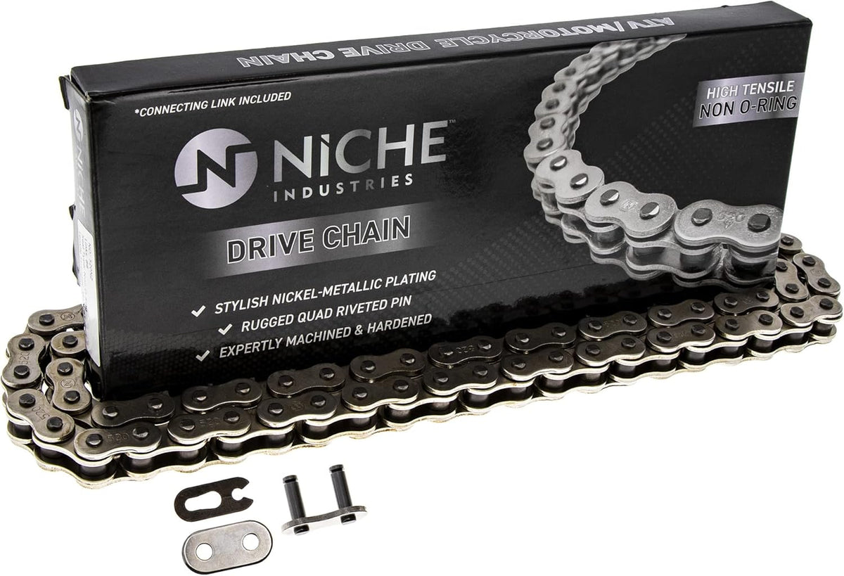 Drive Sprocket Chain Combo Front 12 Rear 40 Tooth 520NZ Standard 88 Links Pack of 2 H98933