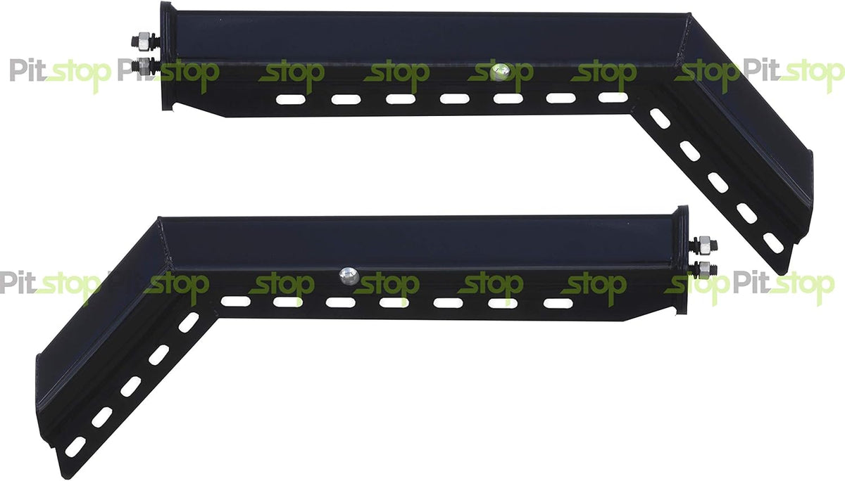 Black Angled Mud Flap Hanger Set Semi Truck V460461