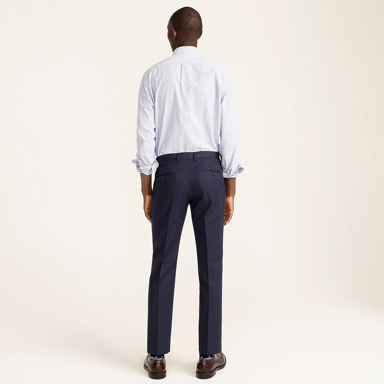 Slim-Fit Unstructured Suit Pant in English Wool-Cotton Twill F74865