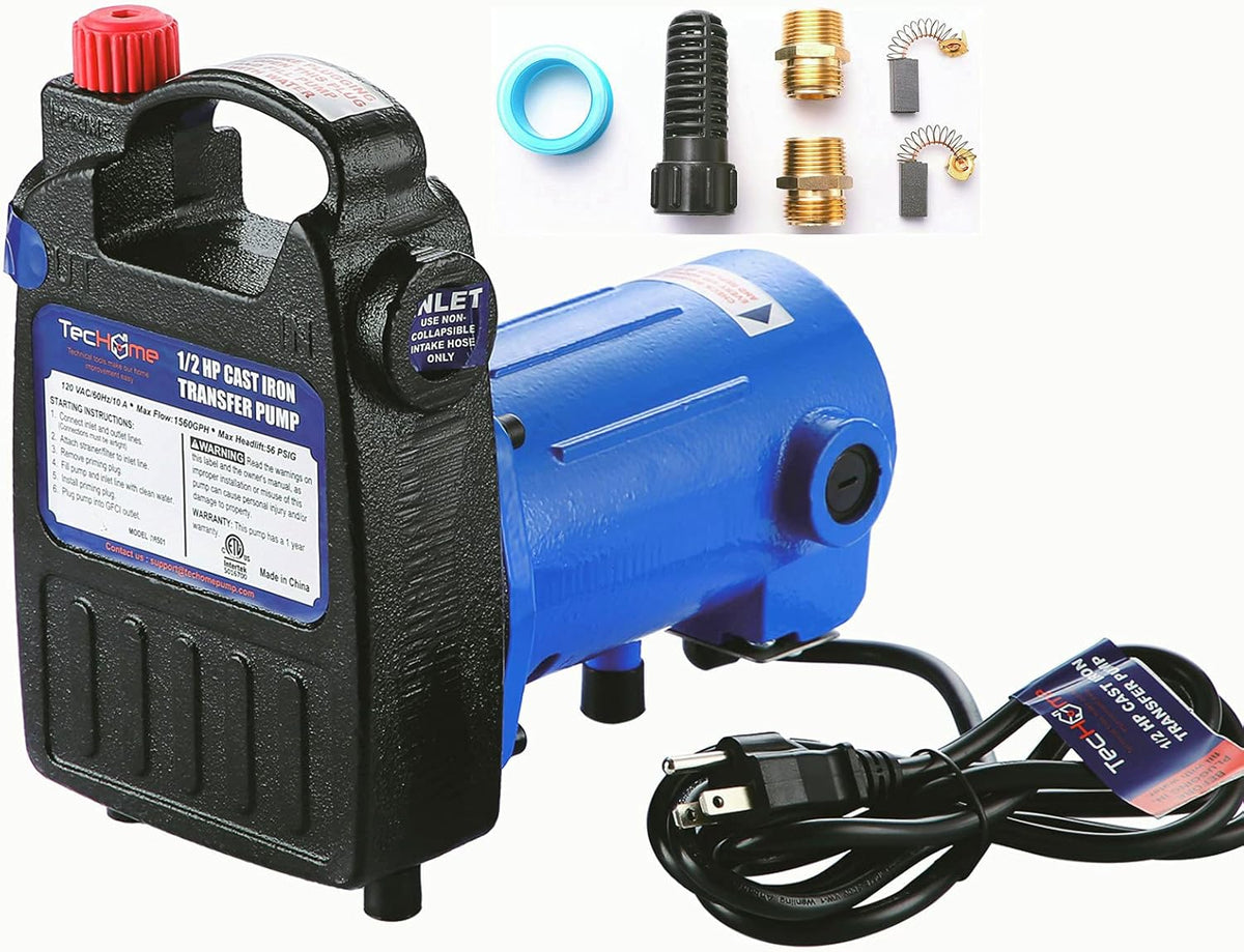 Water Transfer Pump, 115V 1/10HP 330GPH, Portable Electric Utility Pump, Pack of 2 T864