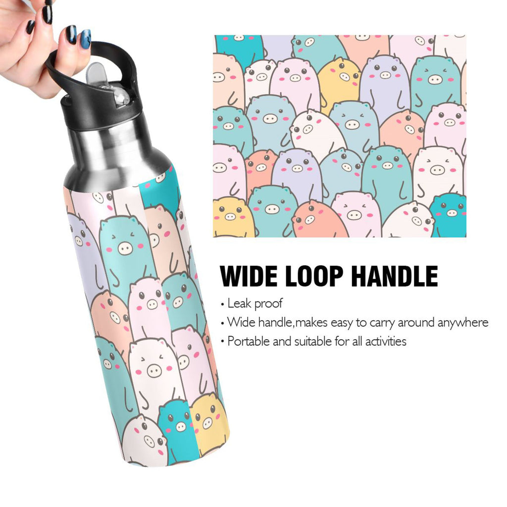 Stainless Steel Vacuum Insulated Water Bottle with Straw Lid 20 OZ L960149
