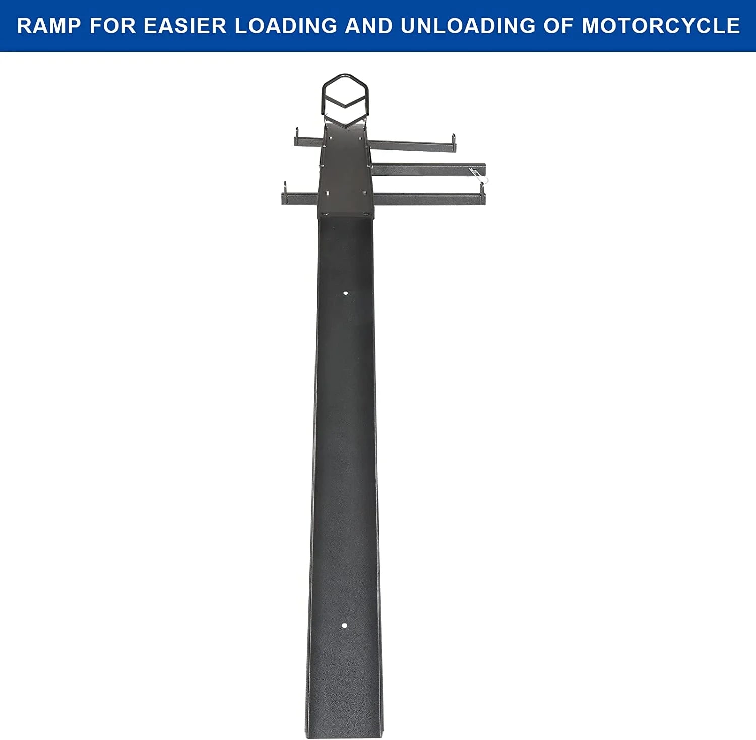 600LBS Steel Hitch Mount Motorcycle Carrier with Loading Ramp Q3882