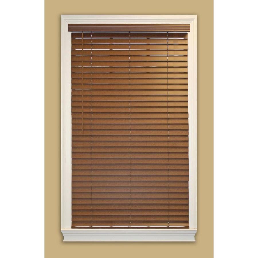 Cordless Faux Wood Room Darkening Horizontal Blinds D182745