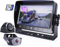 Backup Camera with Monitor Dual Camera System Kit with DVR IP69 Waterproof Wired Camera W890681