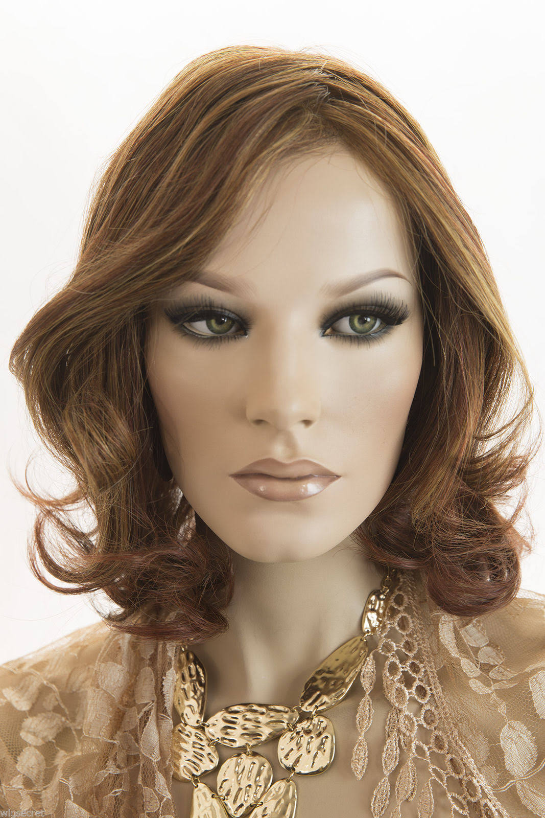 Medium Human Hair Lace Front Mono-filament Petite Wigs C50971