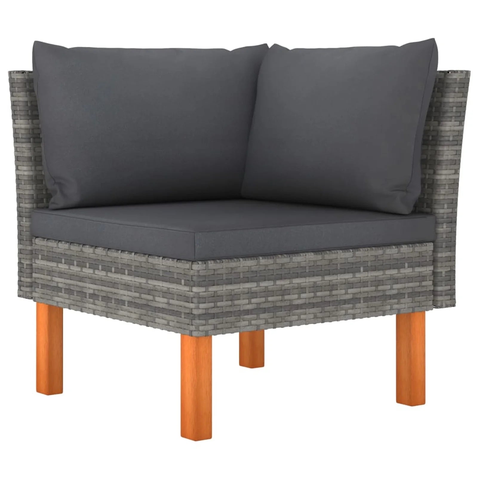 12 Piece Poly Rattan Garden Set with Cushions Gray A336722