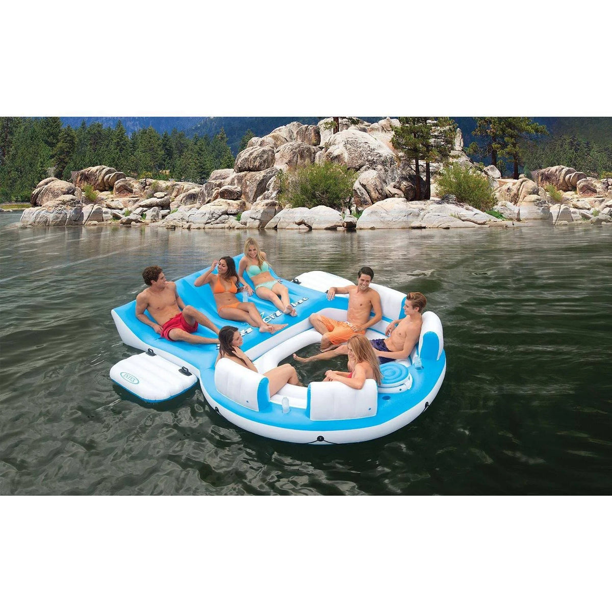 Inflatable Island Lounger 6 Person Floating Island W1360