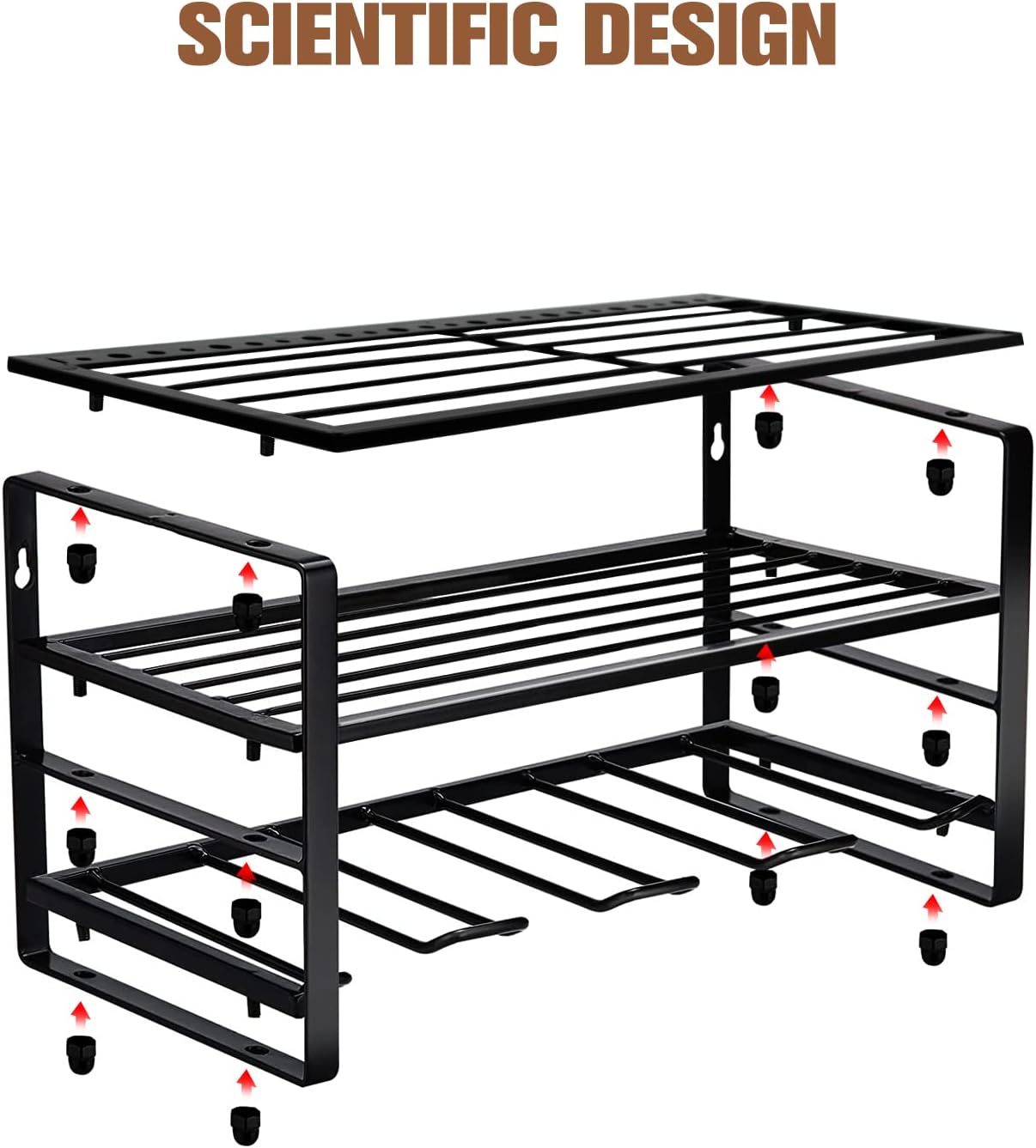 Wall Mounted Tool Storage Rack with Drill Holder, Pack of 2 C587175