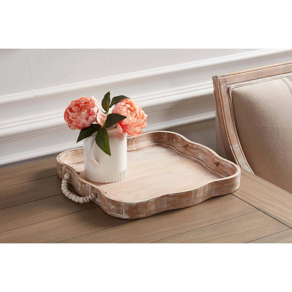 Scalloped Beaded Tray R596