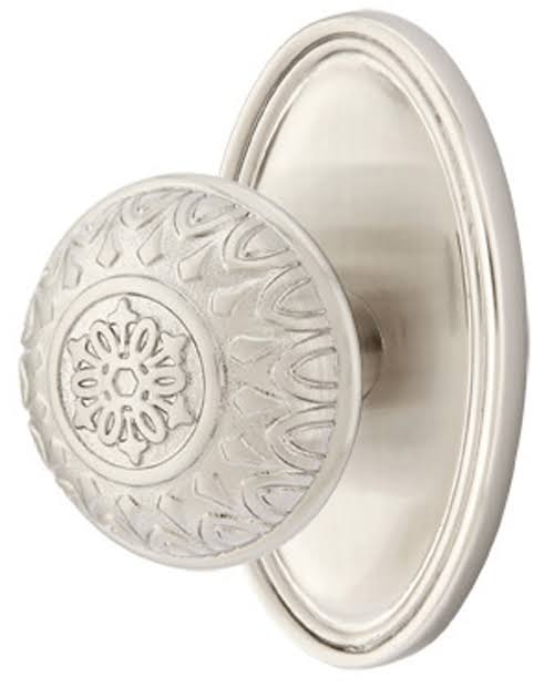 Solid Brass Privacy Door Knob Set with Oval Rosette U199
