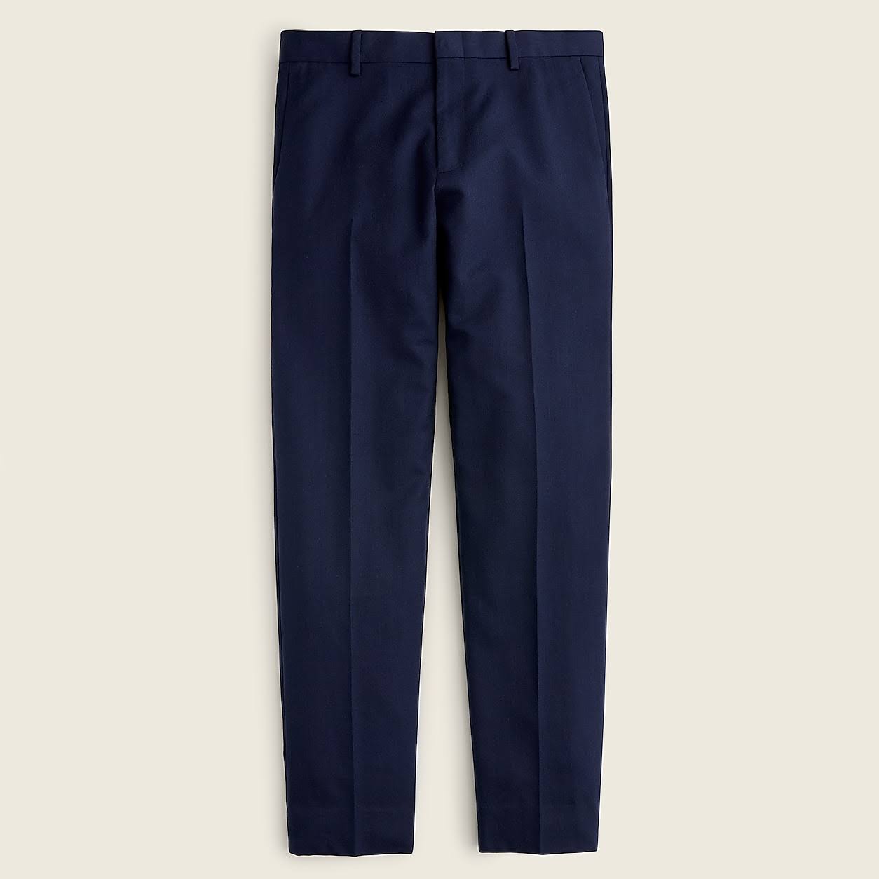 Slim-Fit Unstructured Suit Pant in English Wool-Cotton Twill F74865