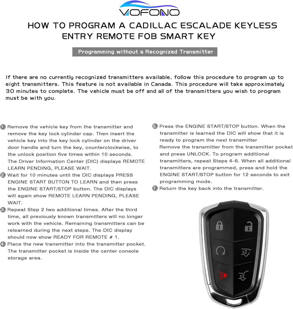 Car Key Fob Keyless Entry Remote Pack of 2 V410