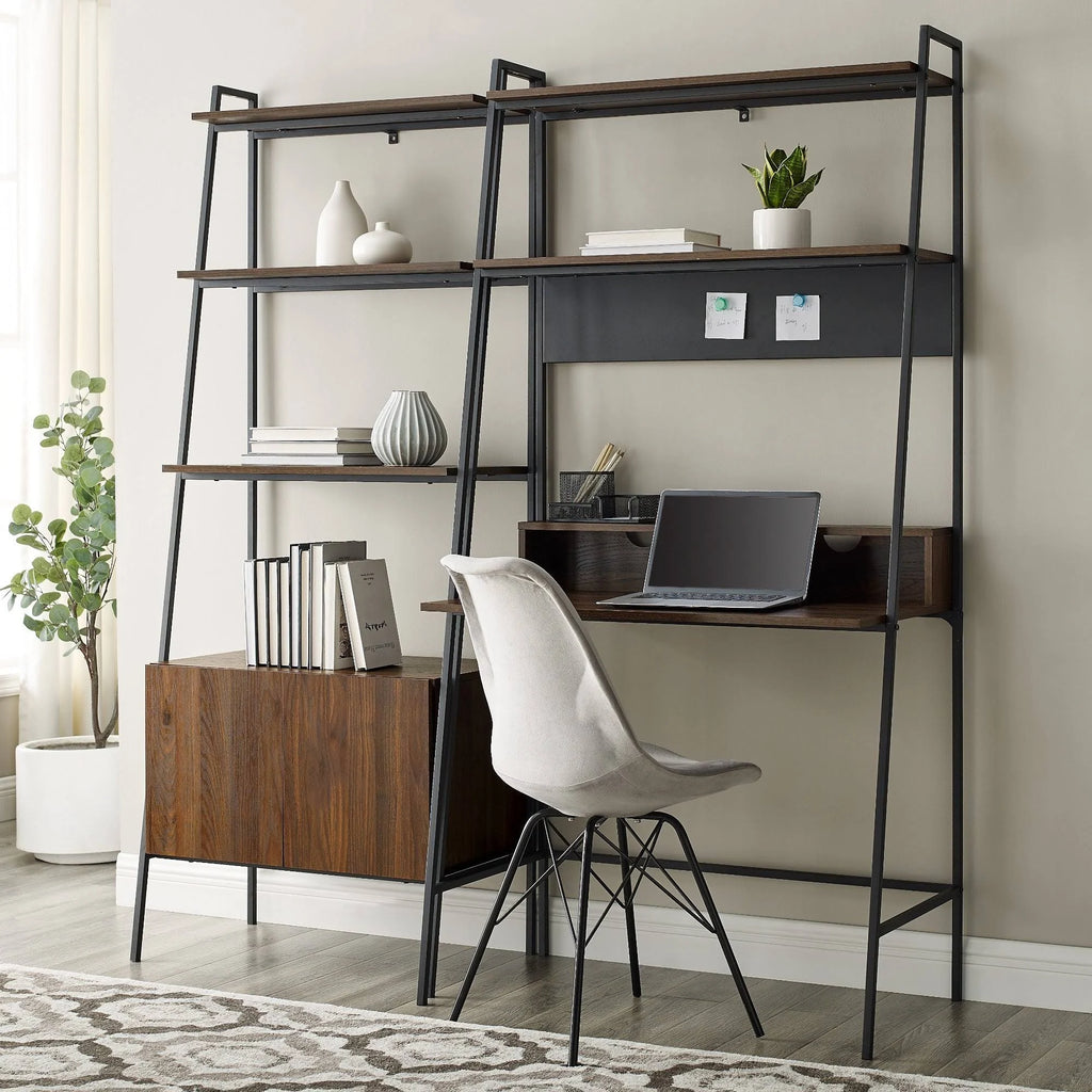 Mocha 2-Piece Desk and Storage Set I993790