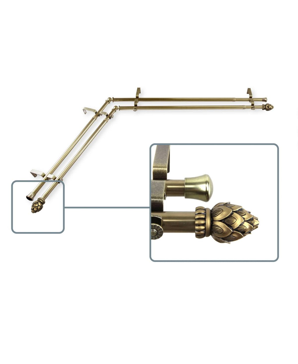 Black Double Window Rod U326385