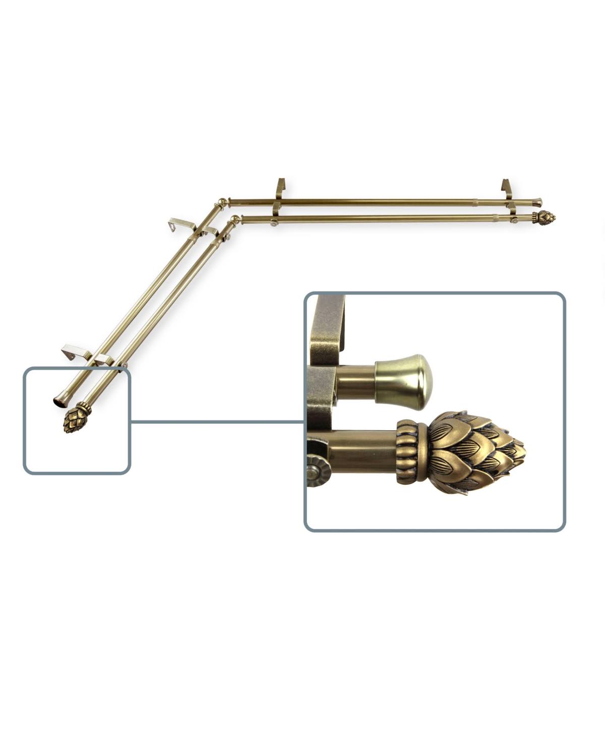 Black Double Window Rod U326385