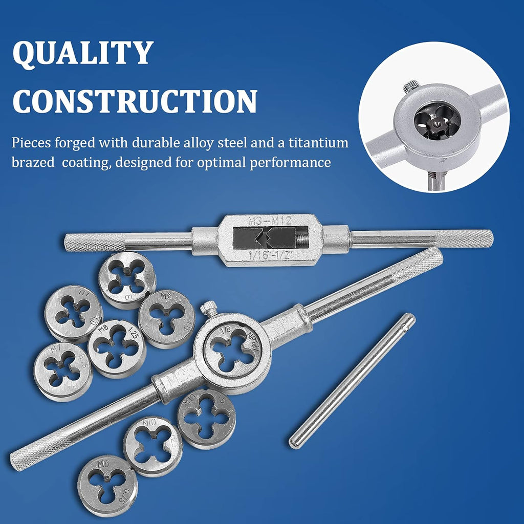 110 PCS Metric Tap and Die Set with Storage V8976