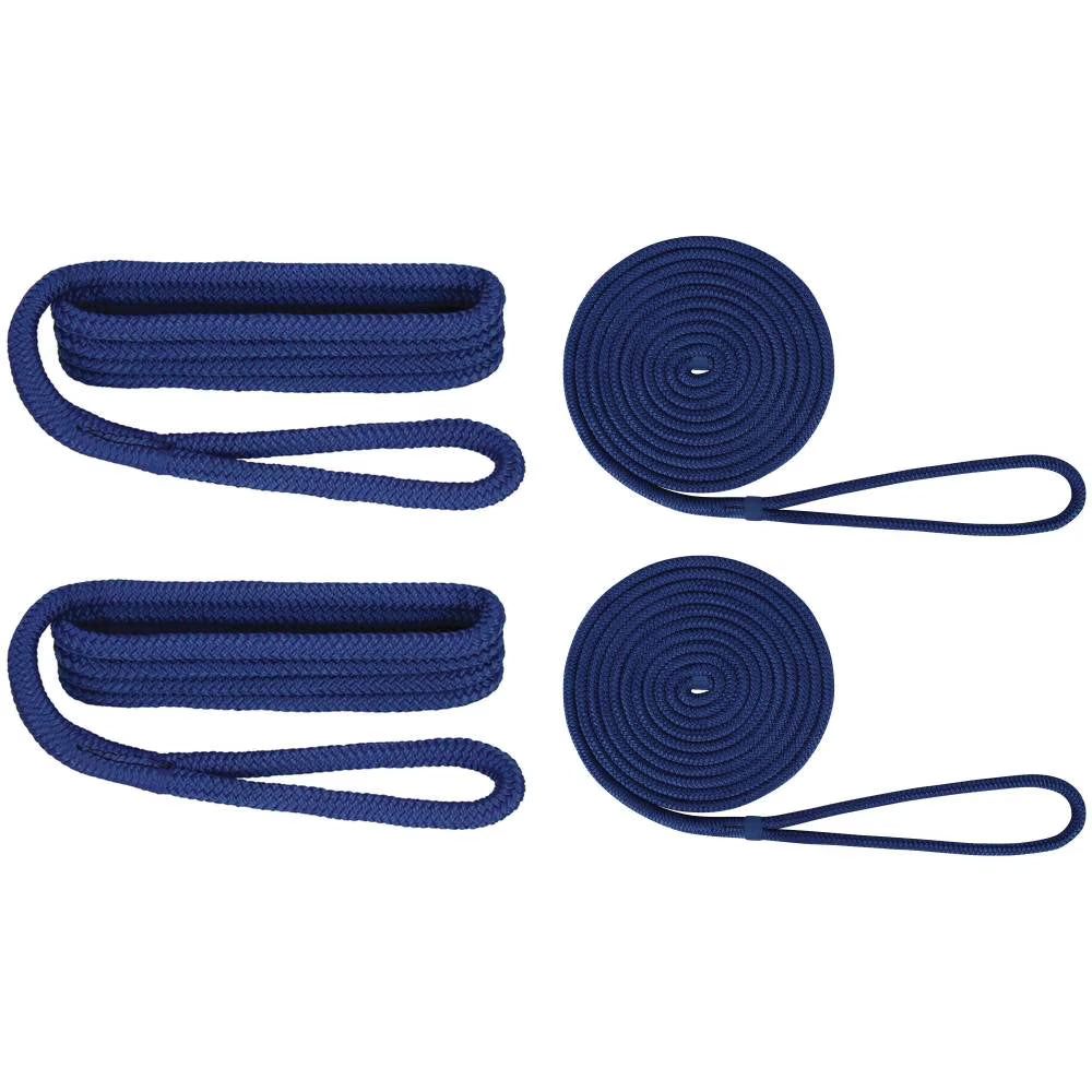 1/2" Blue Double Braid Nylon Dockside Rope Value Pack A803
