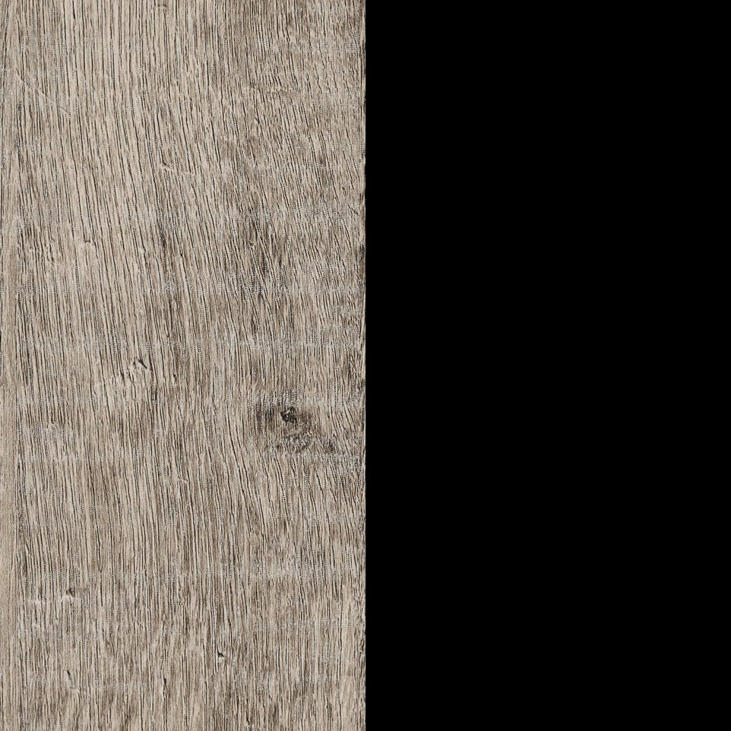 Weathered Oak and Matte Black Bar Cabinet with Storage M7955