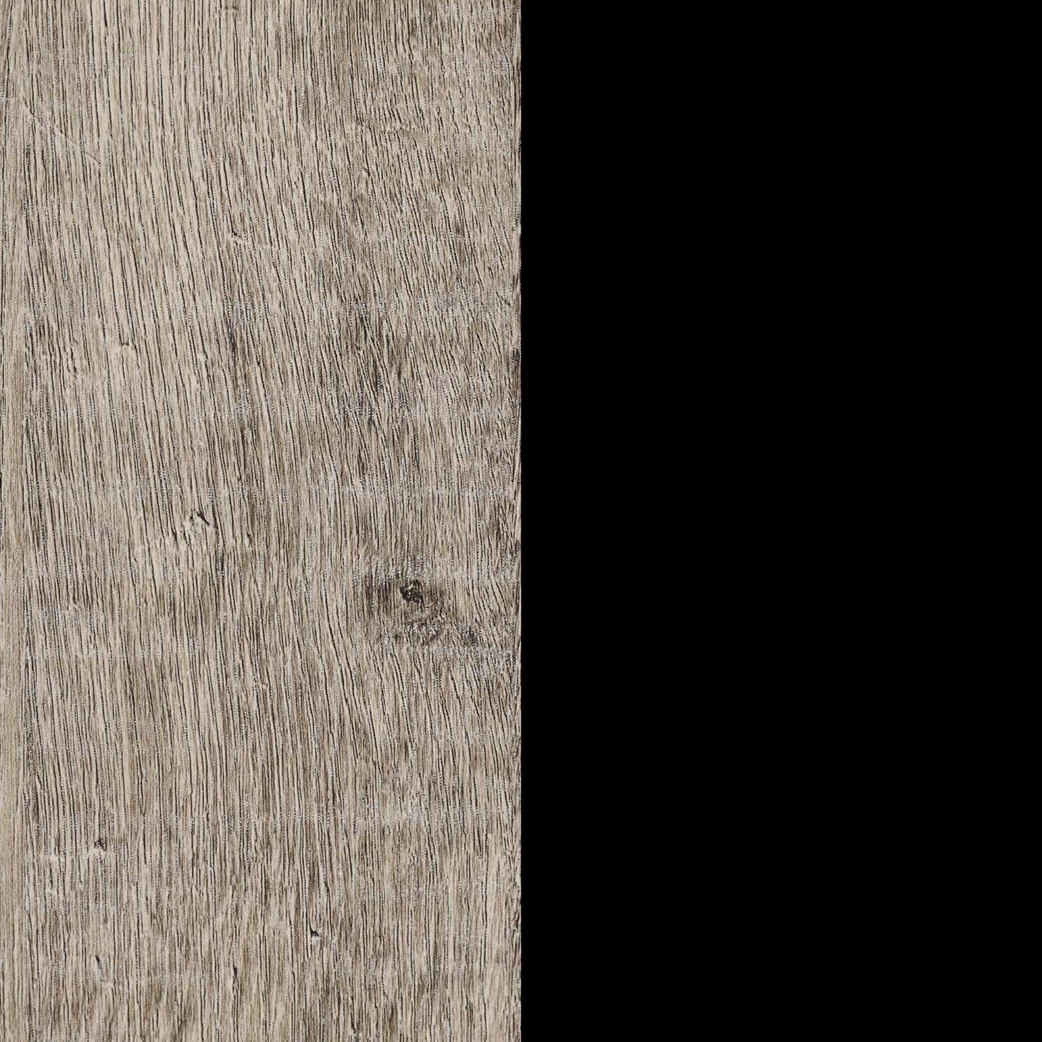 Weathered Oak and Matte Black Bar Cabinet with Storage M7955