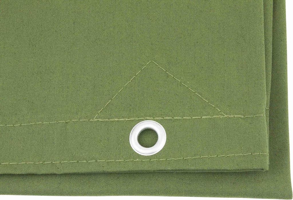 Green Canvas Tarp 12oz Water Resistant 12' x 20' Pack of 2 W192329
