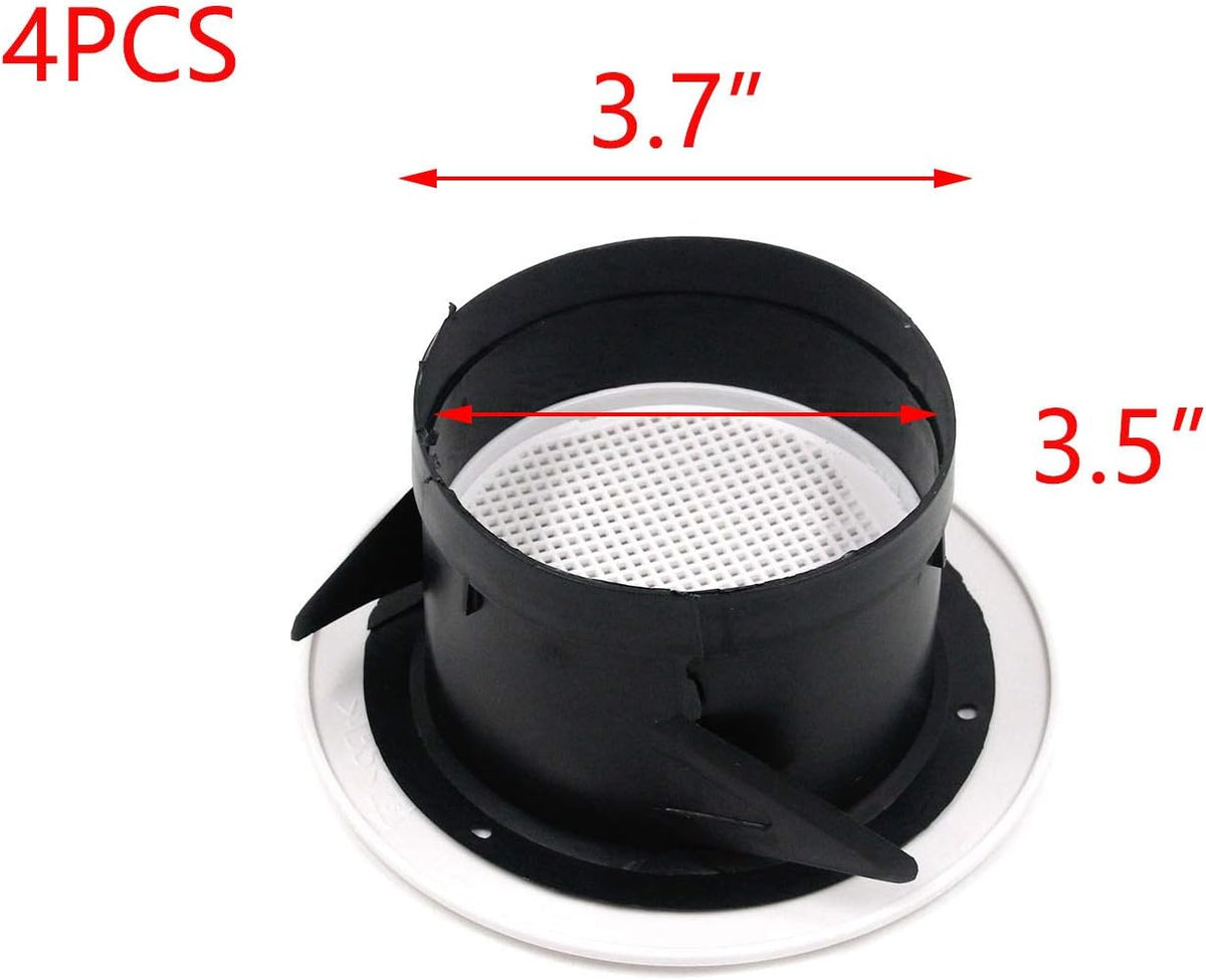 4PCS Round Plastic Air Vent Ceiling Vent Cover 94mm Pack of 2 L27724
