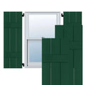 12 in. x 44 in. Exterior Real Wood Pine Board and Batten Shutters Pair E898