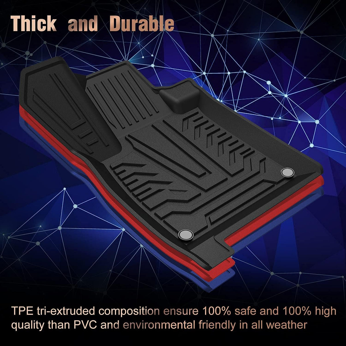 Black All Weather Automotive Floor Mats L238159