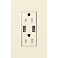 Tamper-Resistant USB Receptacle, 125V, 15A, Light Almond A381