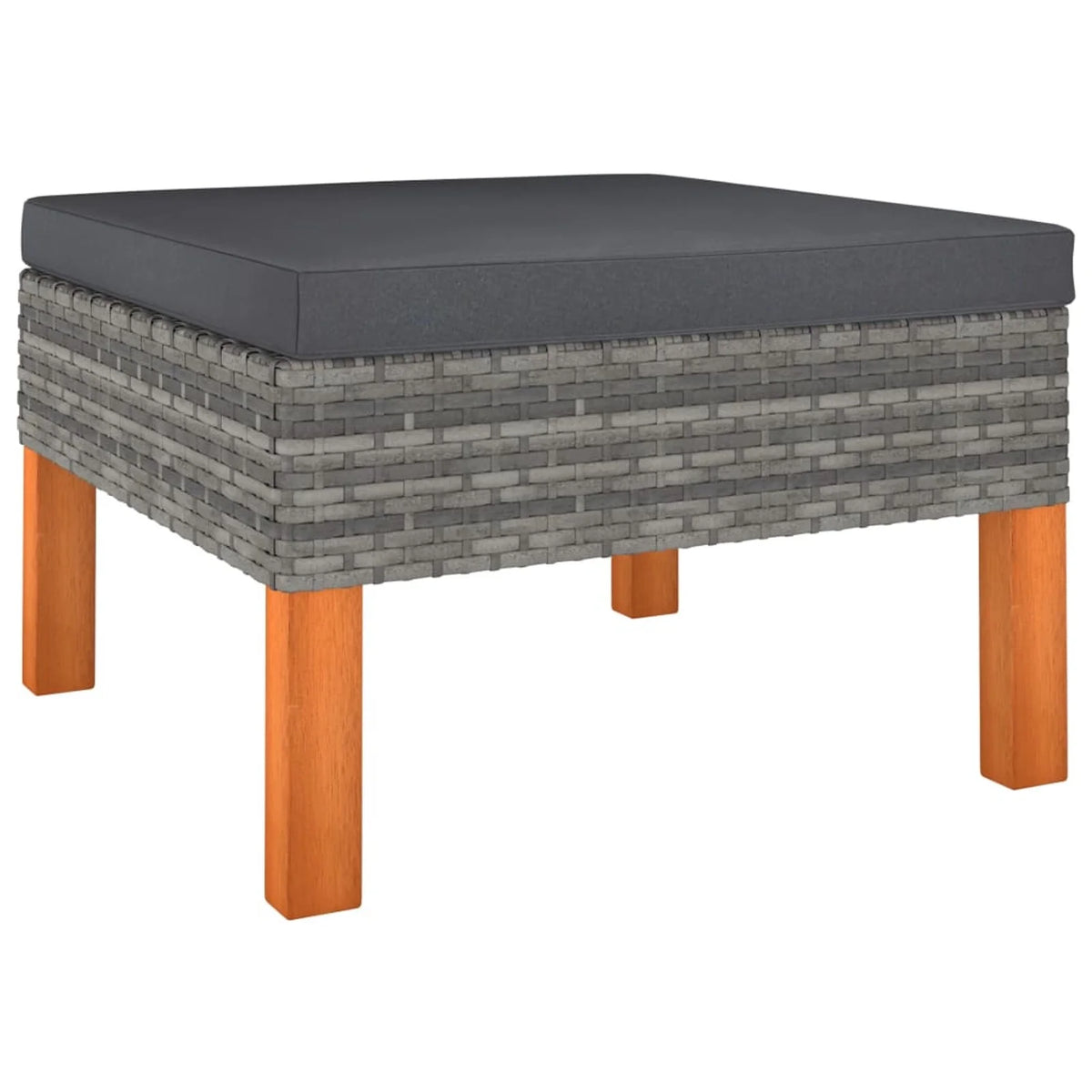 12 Piece Poly Rattan Garden Set with Cushions Gray A336722