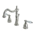 Polished Nickel Widespread Bathroom Faucet with Drain Assembly T985946
