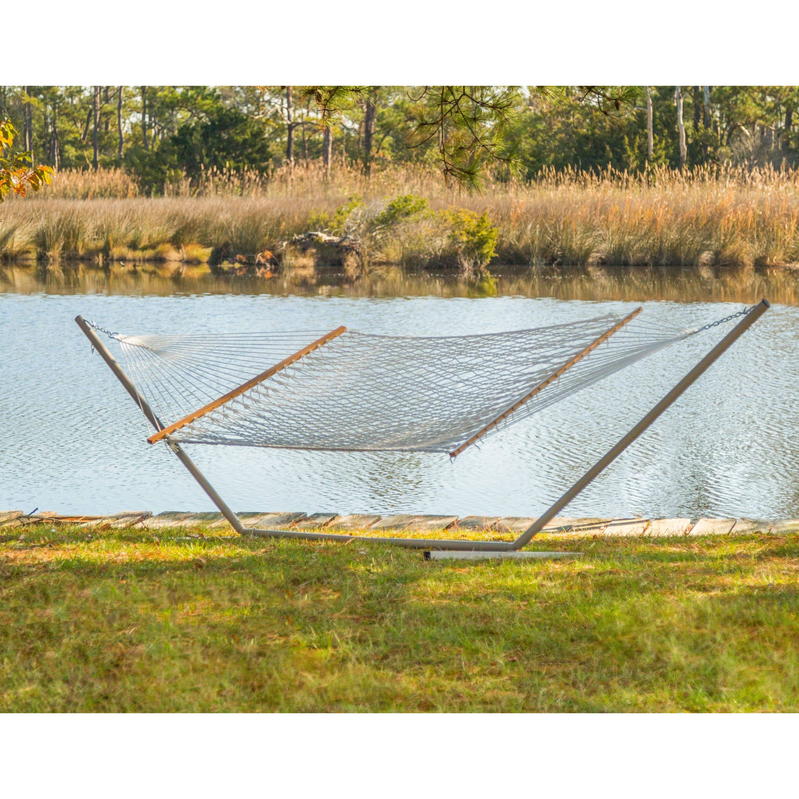Large Cotton Rope Hammock with Stand Q82928