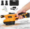 Tile Vibration Machine with Suction Cup, Storage Case, 2 Pcs 2000mAh Battery (Orange) G9633