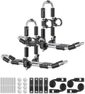 Kayak Roof Rack for 2 Kayaks Folding Aluminum Kayak Carrier J Bar with Paddle Holder A203124