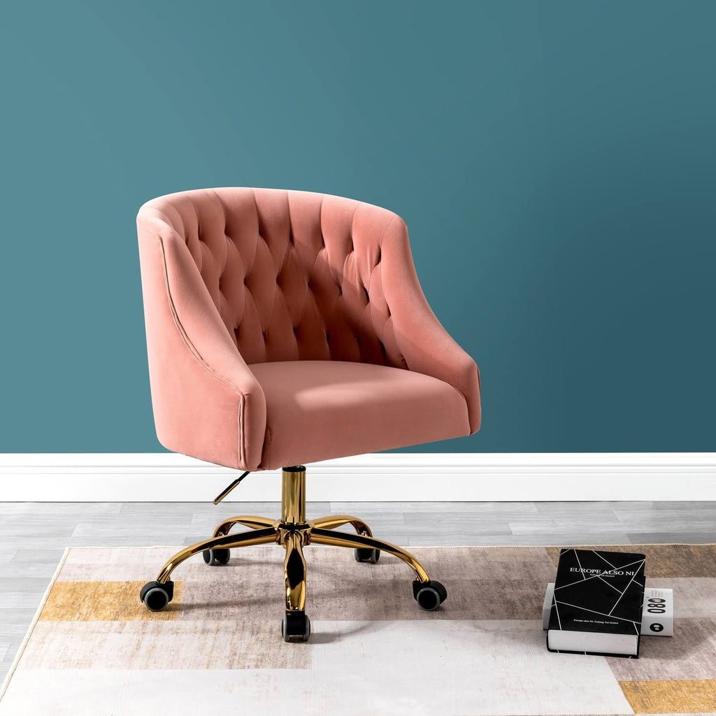 Grey Swivel Height Adjustable Task Chair with Gold Base I1617