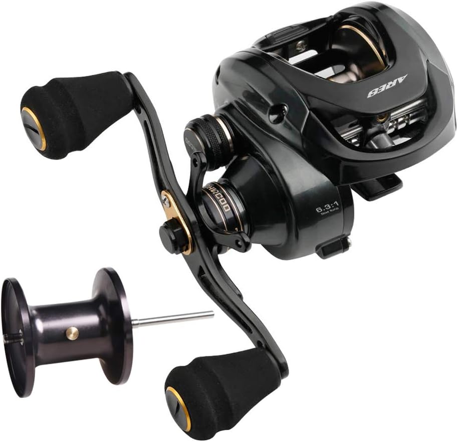 Baitcasting Reel Pack of 2 Aluminum Frame 6.3:1 Gear Ratio D230