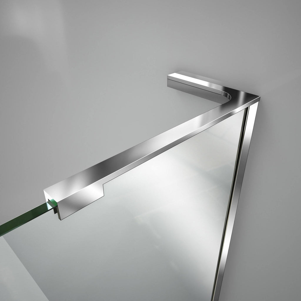 Chrome Frameless Hinged Shower Door T859280