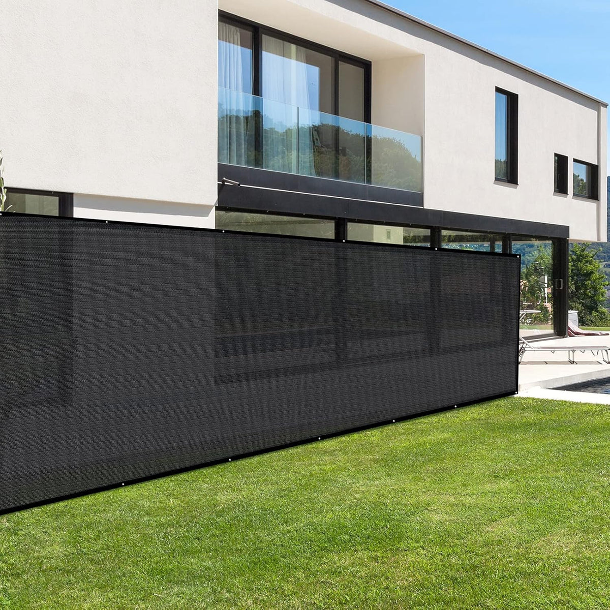 Black Heavy-Duty Mesh Tarp 10ftx20ft Pack of 2 B657