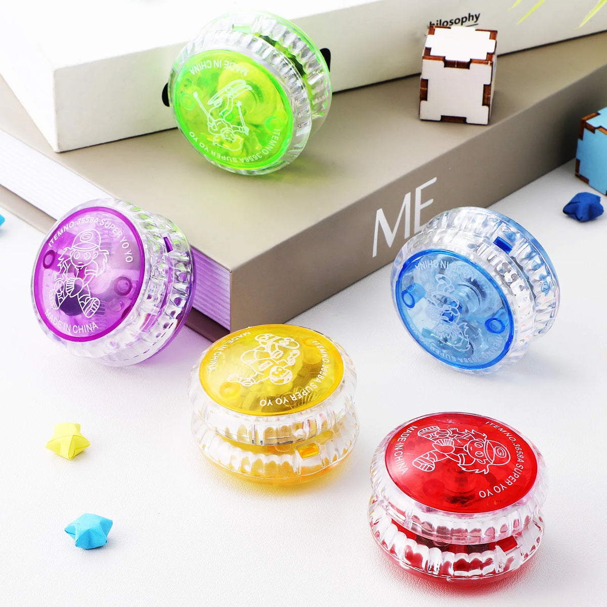 10 Pcs Mixed Colors Plastic Yo-yo Party Favors O42967