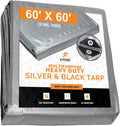 18 x 24 Feet 10 Mil Waterproof Poly Tarp with Grommets Pack of 2 B9375
