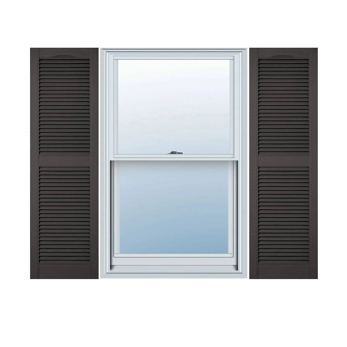14 1/2 inchw x 47 inchh Vinyl Open Louver Shutters (Per Pair) S60498