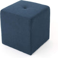 Navy Blue Fabric Square Ottoman F87044