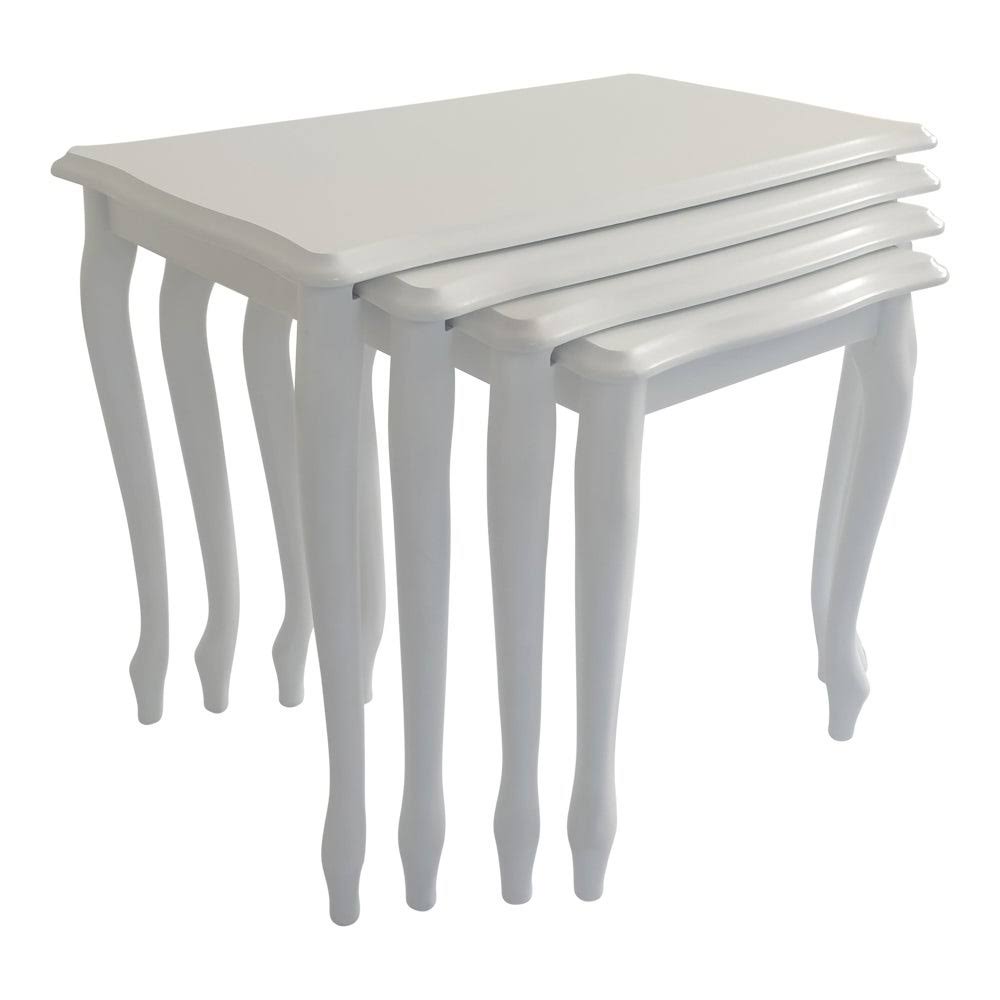White 4 Pcs Nesting Table D731612