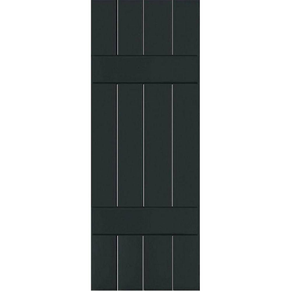Dark Green Sapele Mahogany Board and Batten Shutters Pair F618