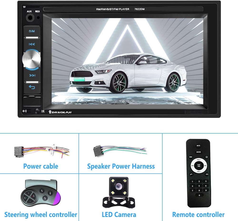 6.2 Inch Double Din Touchscreen Car Radio with Bluetooth P92378