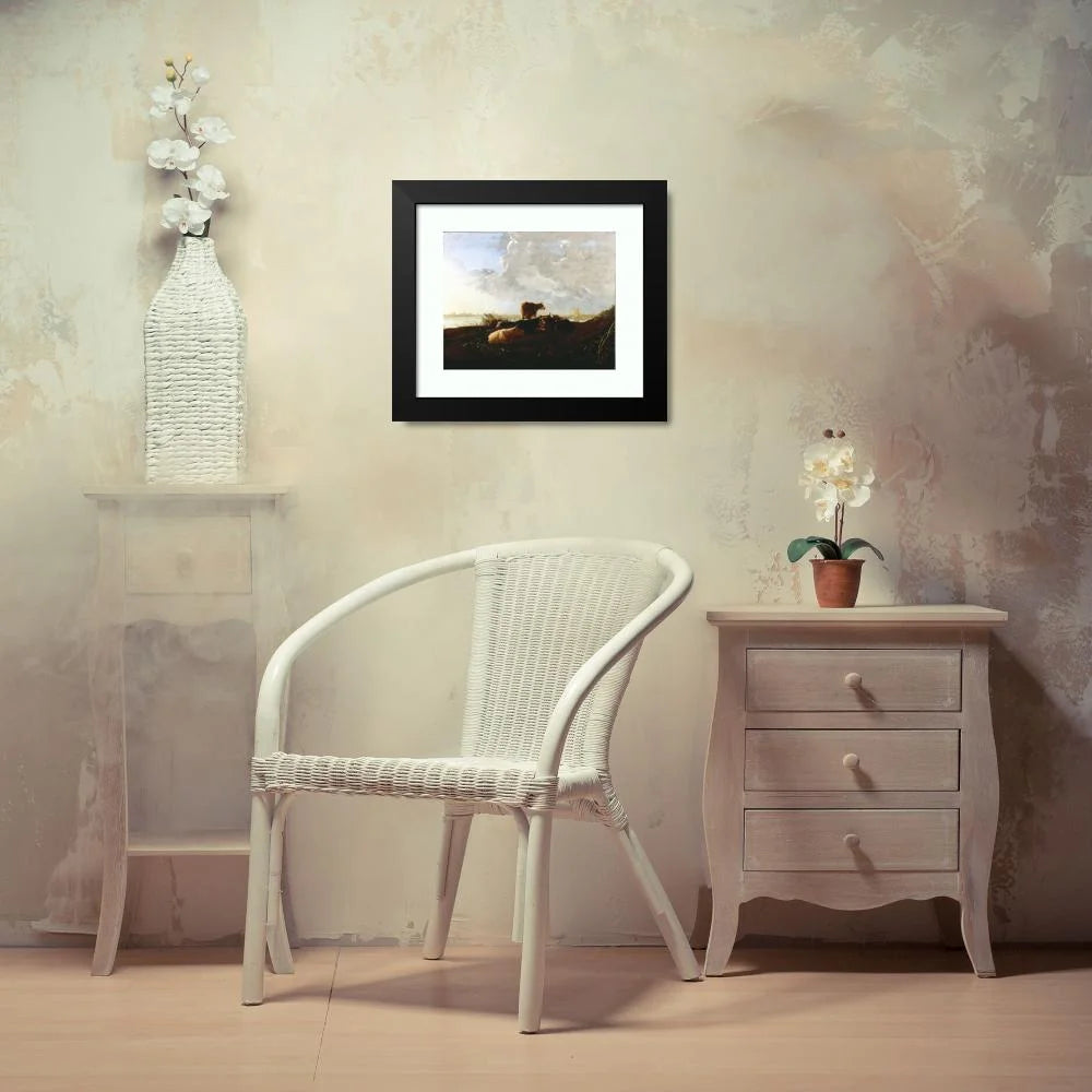 Black Modern Framed Museum Art Print V649