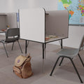 Stand-Alone Study Carrel with Height Adjustable Legs J536