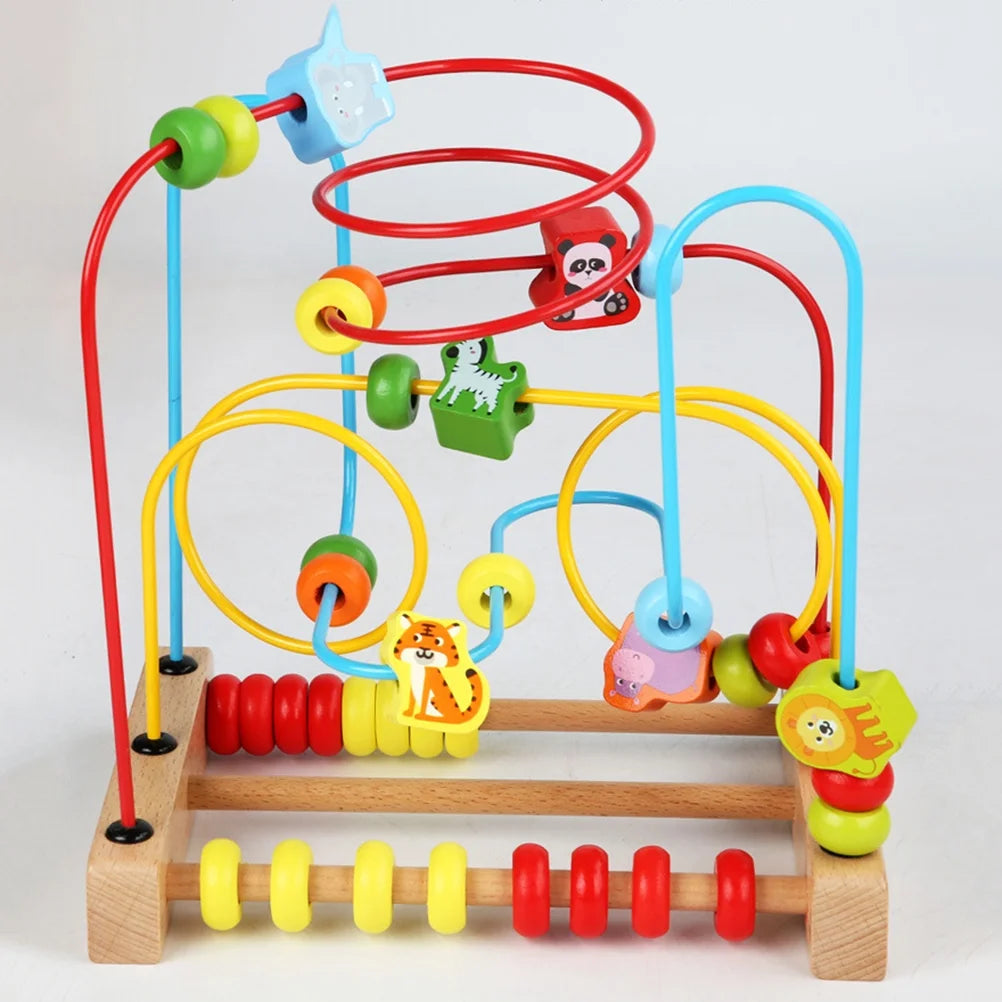 Wooden Beads Roller Montessori Toy Q557