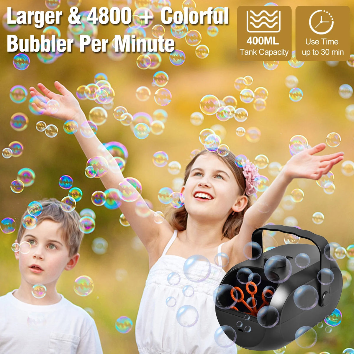 Portable Rechargeable Bubble Machine X40291
