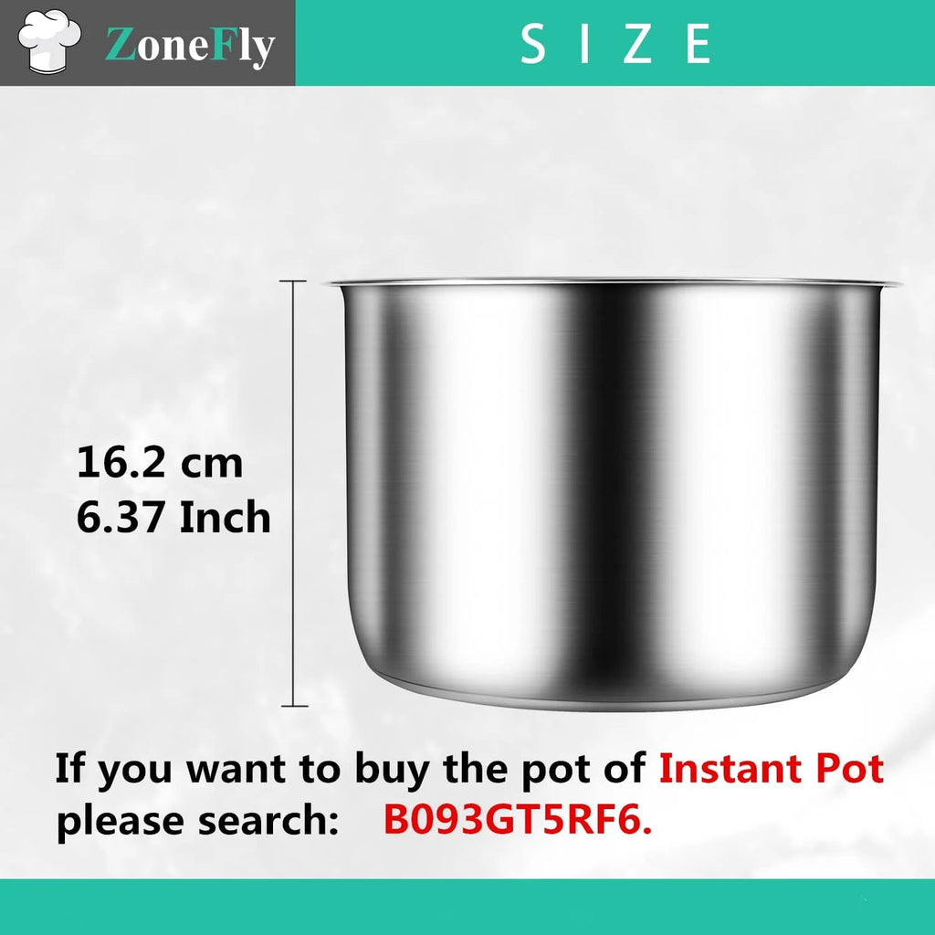 6 Qt Stainless Steel Inner Pot for 6 Quart Pressure Cooker N38726
